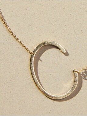 Anthropologie Gold Initial "C" Necklace
